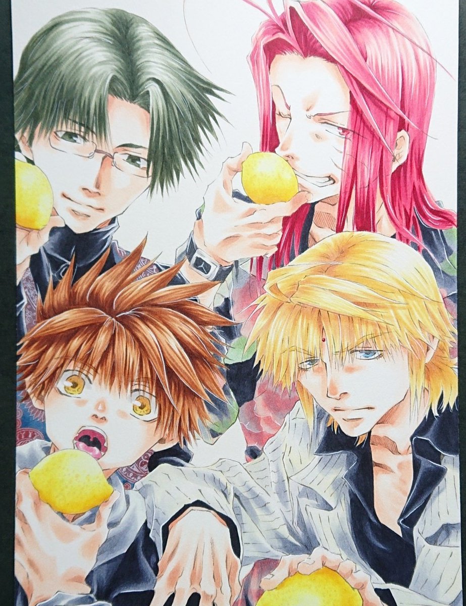 ট ইট র 銀龍青 お絵描き 完成 みんなかっこいいなぁ W 最遊記 模写