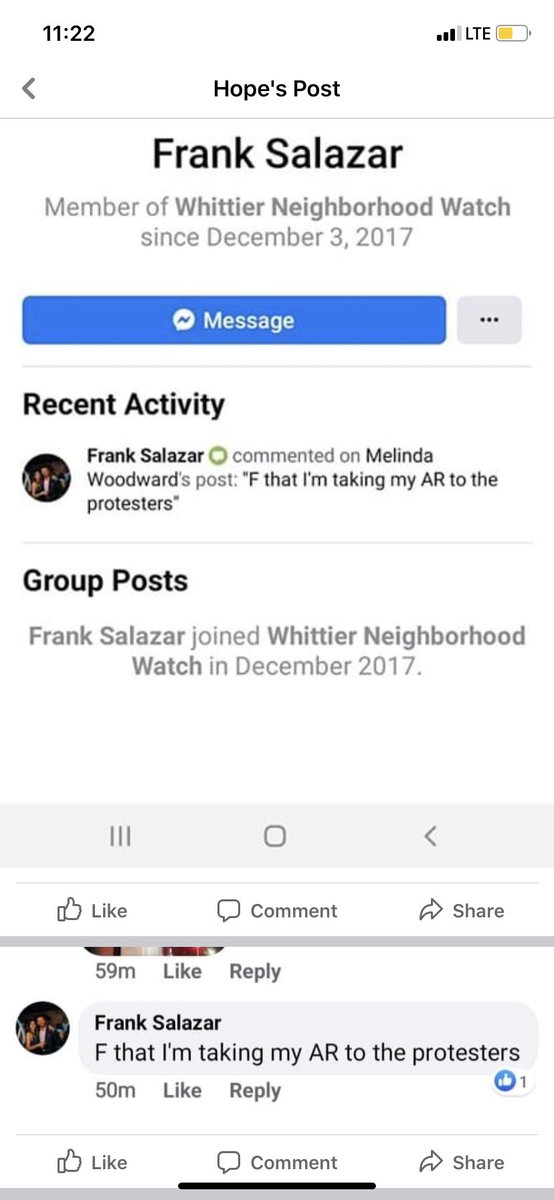 Just seen this on Facebook for anyone going to the Whittier protest tomorrow be careful please