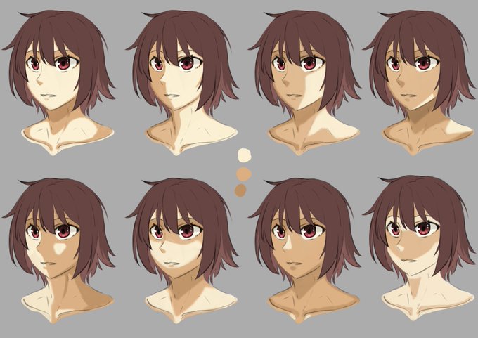 肌の色これくらいが好きなんだよね…
エッチ絵描くときはもっと赤よりの影がいいんだろうけど…… 