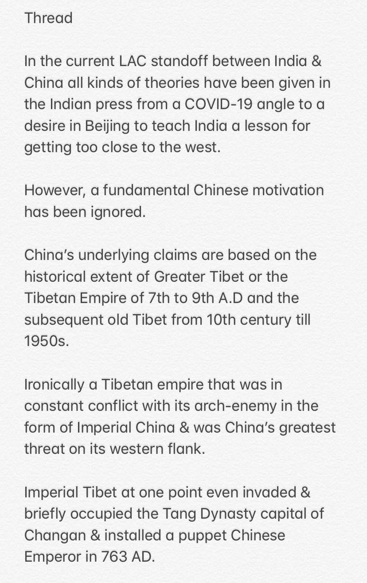 My thread on the LAC and the unexplored Chinese motivations got broken due to Twitter issues. I present the thread in images now.