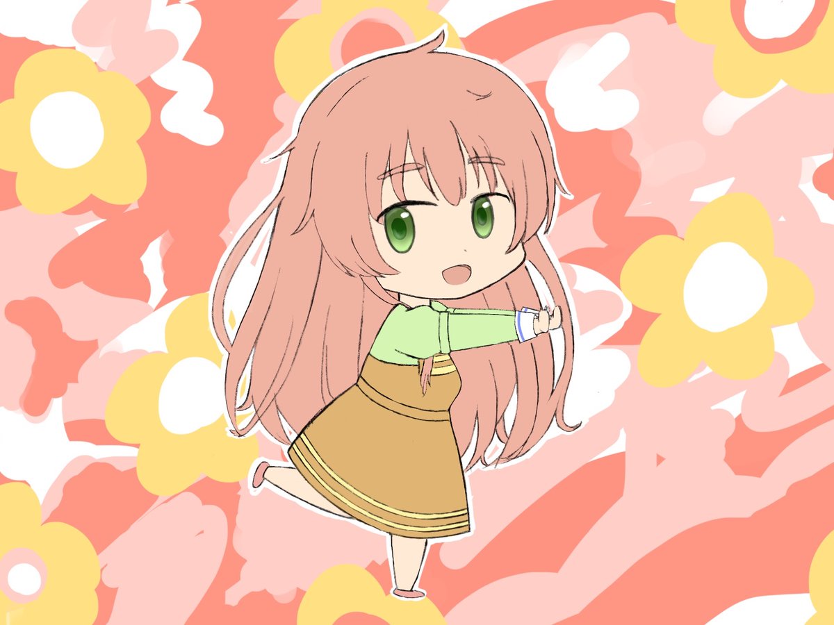 ふむ 覚醒期キタわ すぐ調子乗る とりあえず色置いたらめっっっっちゃ好みのわたしちゃん描けて嬉しみがすごい これ自分用にアクキー作ろかな 人類は衰退しました