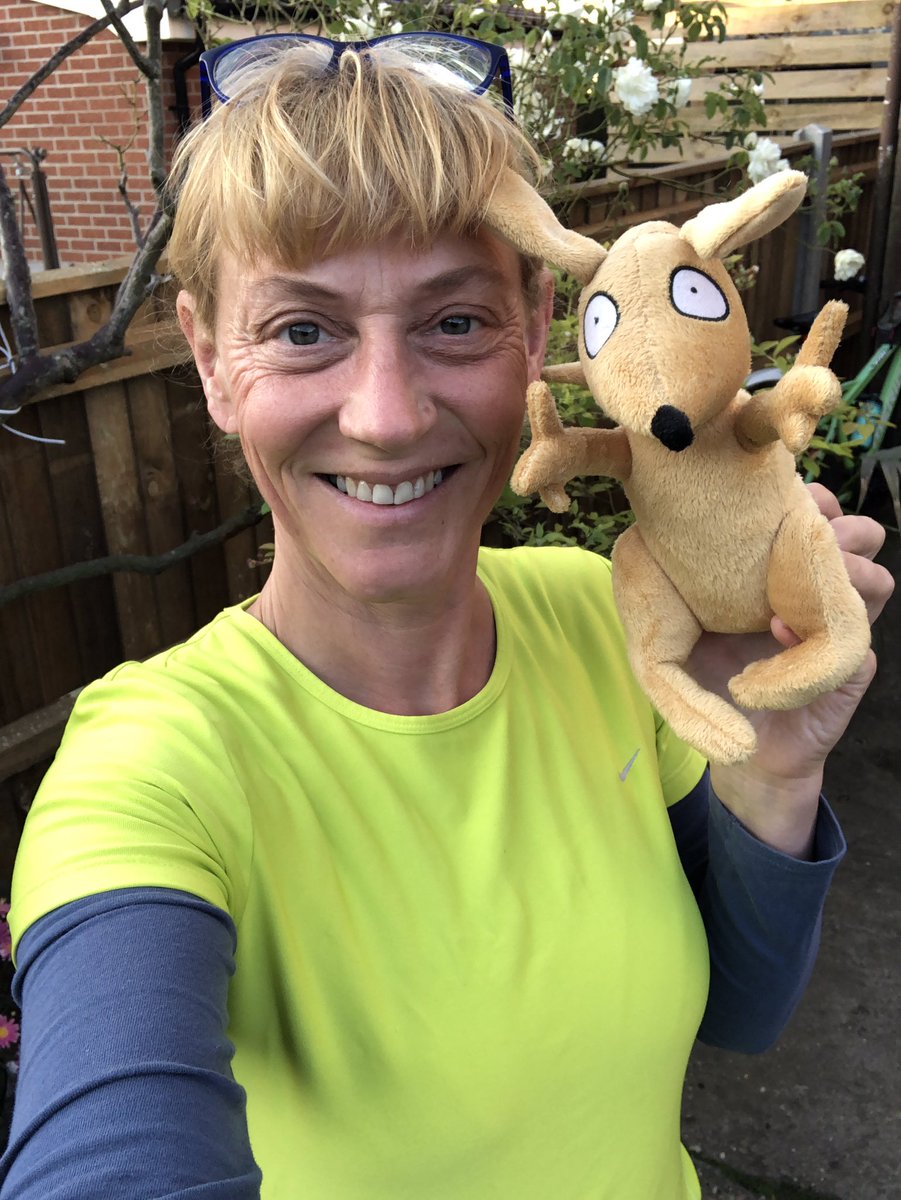 iggipollo's tweet image. Feeling triumphant after my early shift run for Team NSFT on the #GazellesLockdownRelay with my baton and companion The Interpretive Dance Bandicoot from #FirstDogOnTheMoon Cheers one and all, it’s been emotional