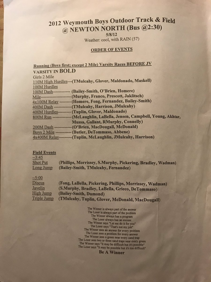 Starting with: Most incredible meet start to finish... IYKYK!!!