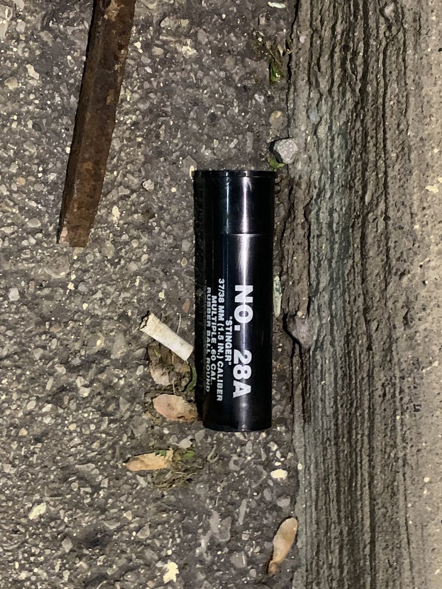 Tear gas stingers DPD is using. Must be dozens of them on the ground.