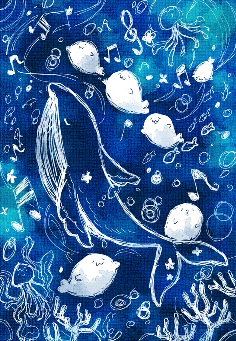 クジラと歌う #あざらしさん 
