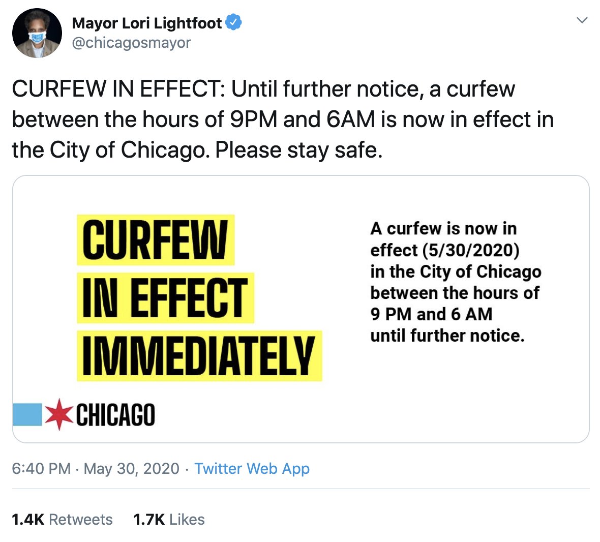 Cities under lockdown:- LA- Seattle- Chicago- Portland- Nashville- Denver- MinneapolisThis is according to primary sources, like announcements from mayors, but it's a fast moving situation so may be errors. Please reply if any corrections/updates.