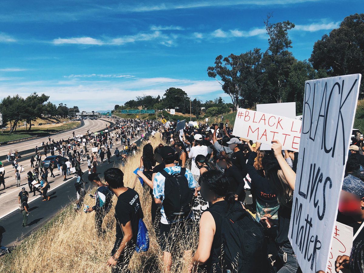 I was at the La Mesa protest and everything was peaceful until the cops escalated it. We marched for 3 hours with no violence what so ever and then all of a sudden tear gas? The media might not portray it this way but know that this is the truth. #LaMesa