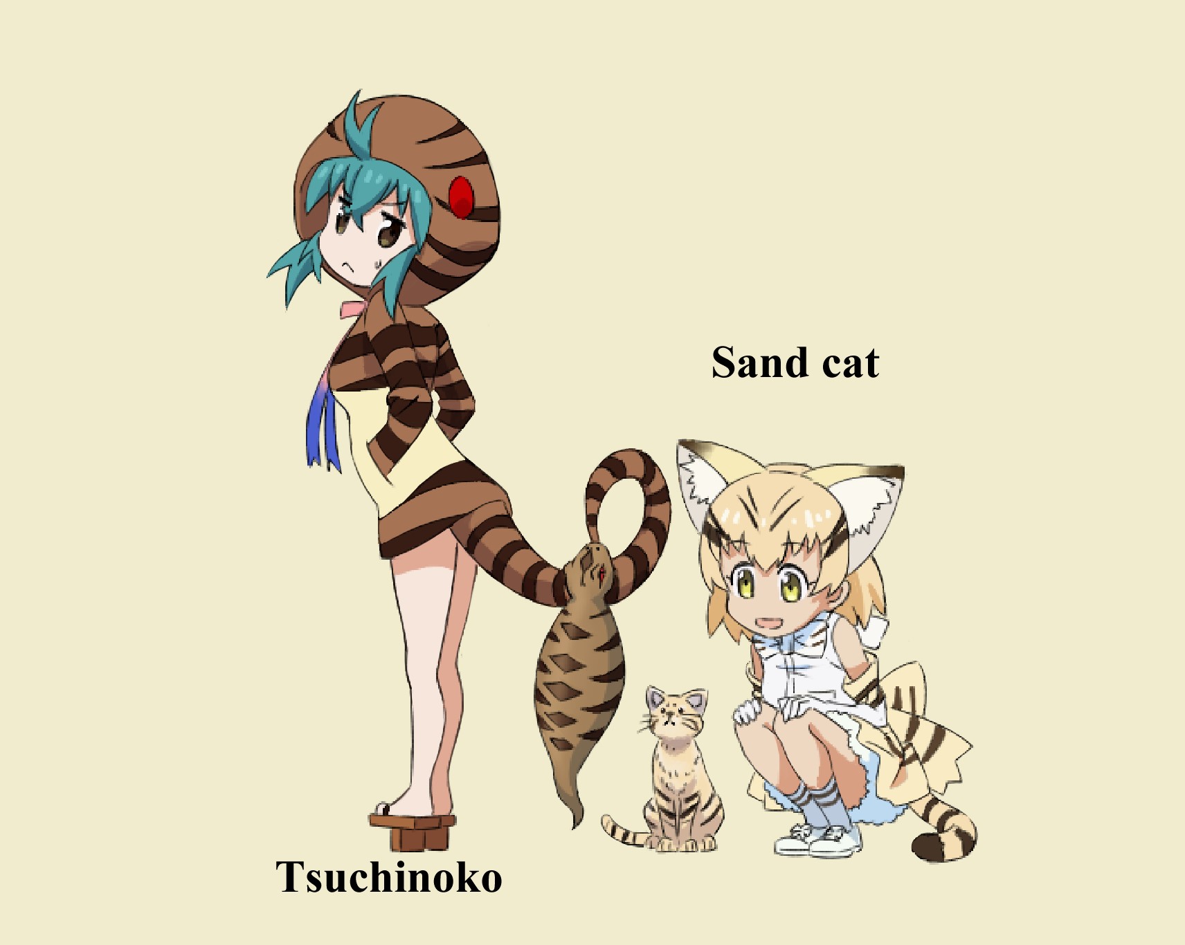 Tsuchinoko & Sand Cat Kemono friends