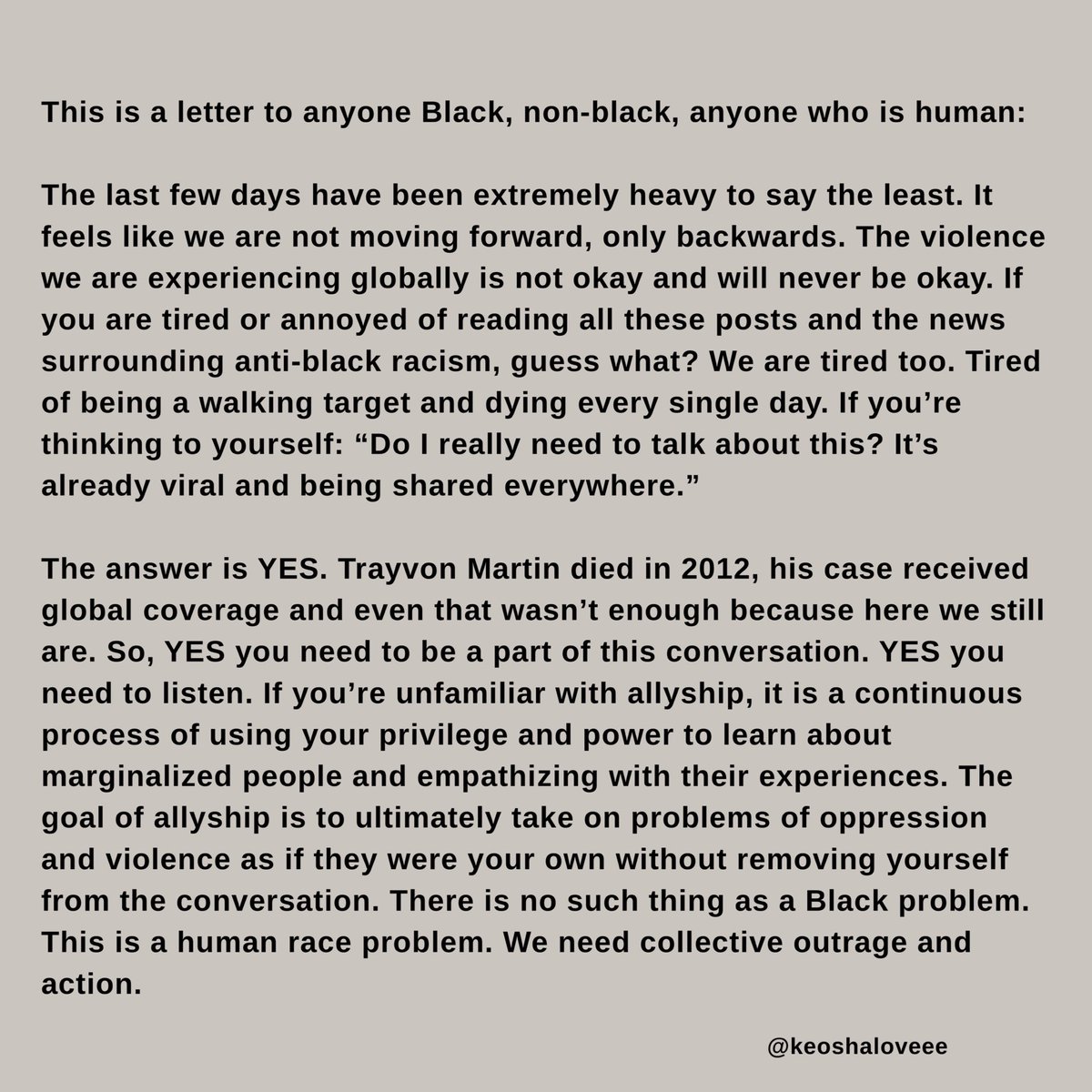 Keoshaloveee's tweet image. If you missed my speech today at the opening ceremony for the Toronto protest, here is the written copy: #BlackLivesMatter