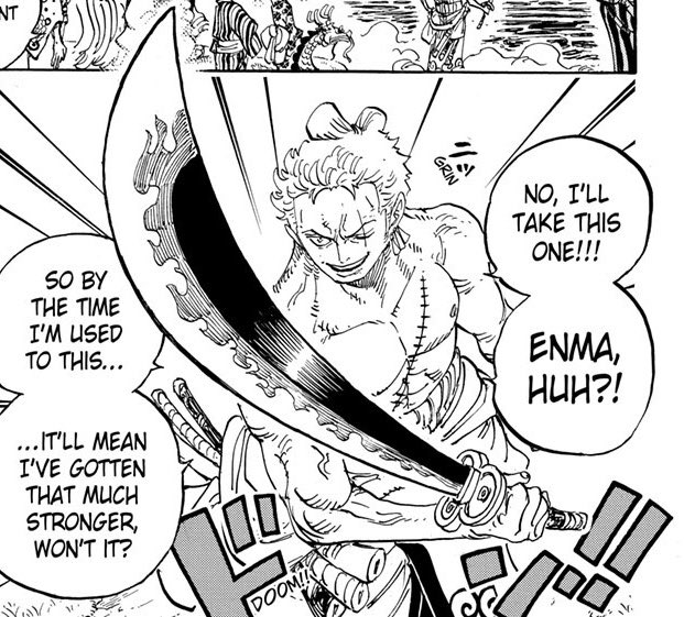 The most important piece of “evidence” they have about Zoro Killing Kaido is Enma ! The weapon hyped falsely as the only one to have cut Kaido. Neglecting Ame no Habakiri which also cut Kaido. This argument made sense before Oden’s flashback. Now it’s fake news