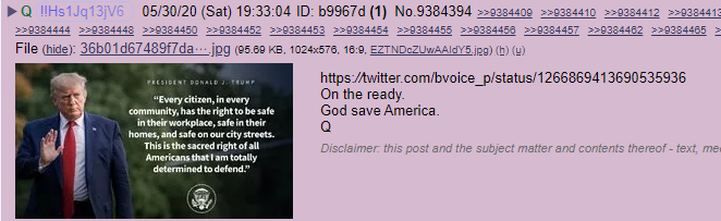 11/ Other than diminishing the authentic anger felt by the BLM and the raison-d'être of the protests. Q thought it would be great to promote a QAnon Boogaloo account, which was than amplified by the typical pool of QAnon influencers.