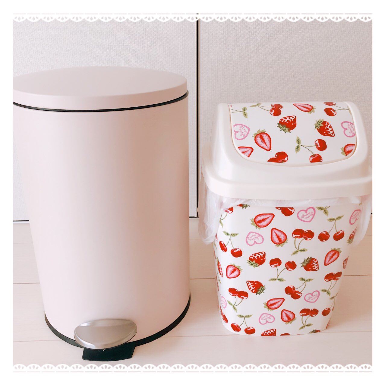 Francfranc ピンクのゴミ箱 同梱不可