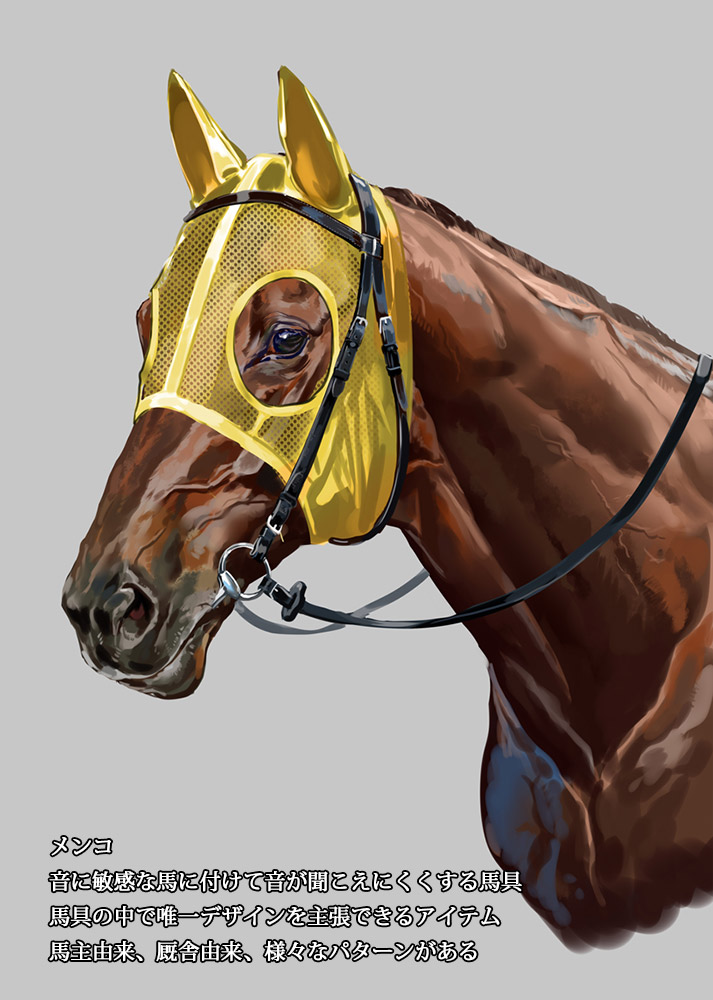 日本ダービー直前企画 競走馬の馬具いろいろ紹介コーナー 馬のイラスト描く時の 卵の黄身のイラスト 日本ダービー直前企画 競走馬の馬具いろいろ紹介コーナー 馬のイラスト描く時の 卵の黄身のイラスト