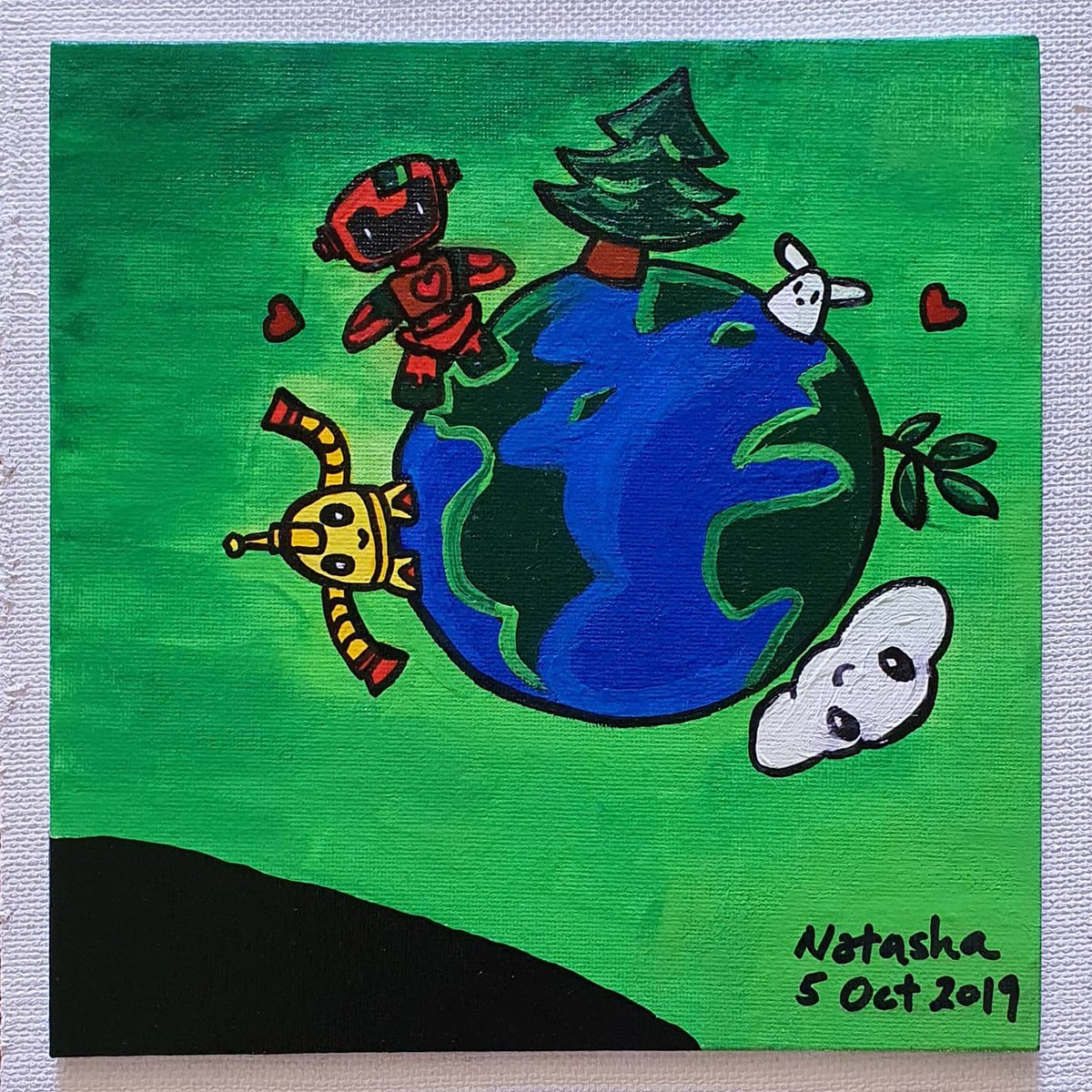 natashayong's tweet photo. How wonderful it is to be #lovedbygod, to #receivetheholyspirit and to be #calledtoserve 

#pentecost #spreadthegospel even at home!

#robotseries #robotart #chosenandcalled https://t.co/XicfmrYkAN
