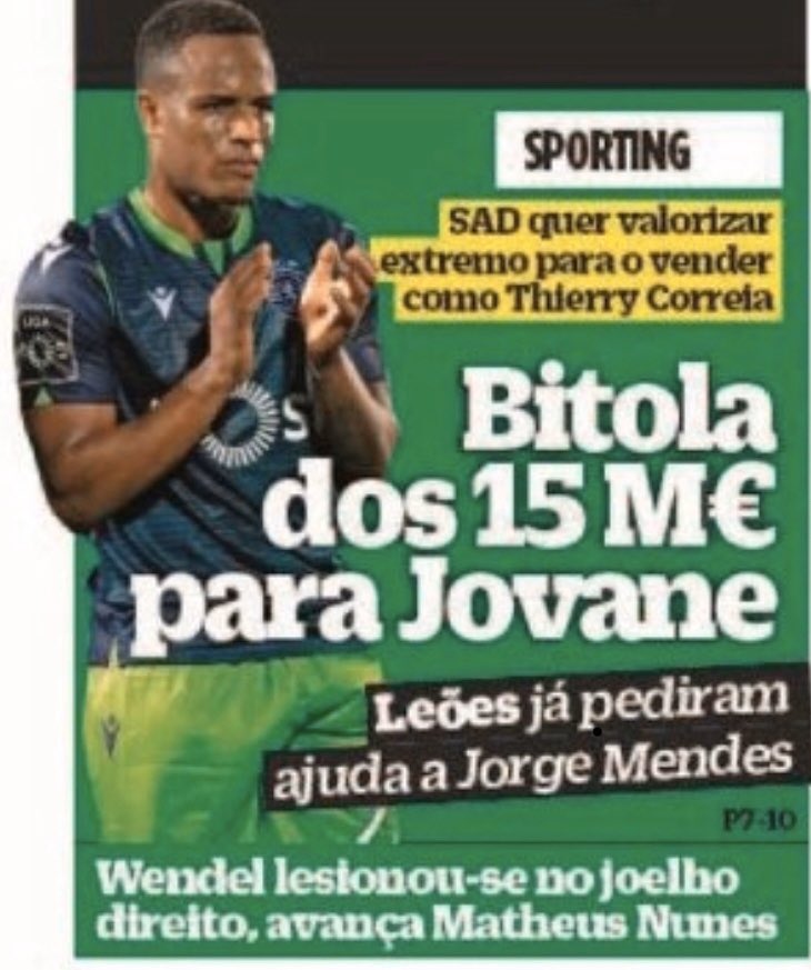 ATAlvalade's tweet photo. Sporting intends to use Jorge Mendes, the man pulling all the strings behind the scenes at Sporting now, to sell Jovane Cabral. How generous of him to even offer the famous βMendes β¬15 Million Special.β This isnβt our club anymore, hell itβs not even Varandas club anymore... https://t.co/2GO3bVujPC