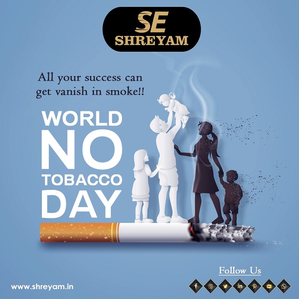 SE_Shreyam's tweet photo. Make this No Tobacco Day more meaningful by keeping it away from your life. Love your family, Love your life.
Say No To Tobacco!!
#NOSMOKING #quitsmoking #StopSmoking #smokefree #cigarettes #nosmok #healthy #SMOKING #NoTobacco #shreyam #shreyamfamily https://t.co/CEZNFN1HvF