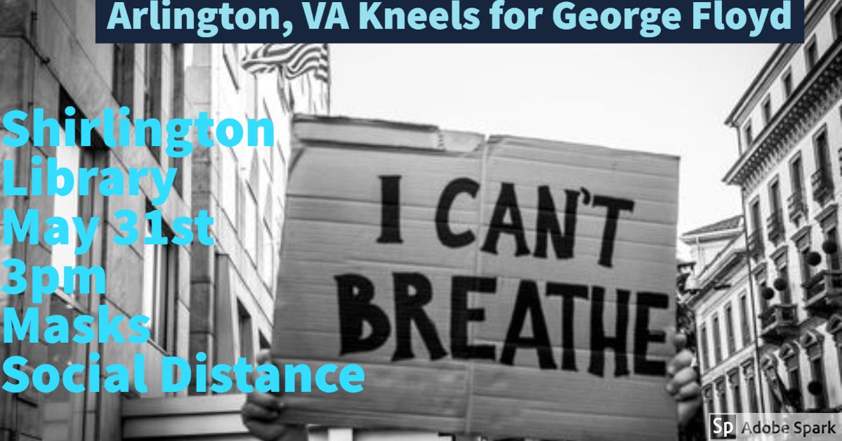 yolande_kwinana's tweet photo. #Arlington Stand UP! Justice for #GeorgeFloyd #GeorgeFloydProtests #arlingtonprotest #virginiaprotest #JusticeForGeorgeFlyod #JusticeForAhmaud #JusticeforBreonnaTaylor @ARLnowDOTcom @ArlingtonMag @frontpageva @arlingtondems https://t.co/R3LjuzS6kY