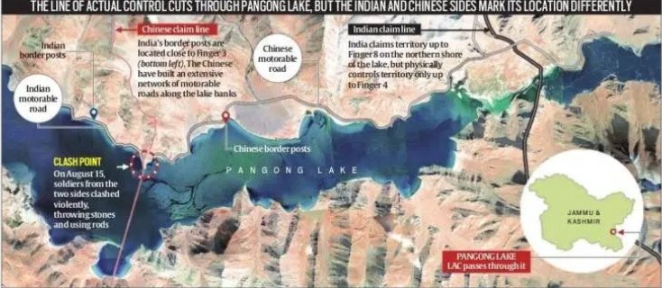 The road to Finger 4 was constructed by PLA long back, India was extending its motorable road to Finger 4 from ITBP camp which it claims to be undisputed territory. PLA percieved this as threat to & extended to Finger 4 on its side of LAC erecting semi permanent structures.
