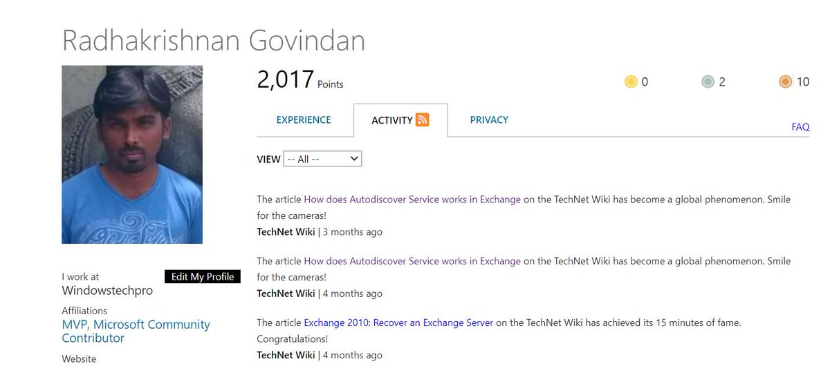 SOFTKRISHNAN's tweet image. Nice to see the progress on TechNet as well.
Thank you Ronen Ariely Syed Shanu
Article: social.technet.microsoft.com/wiki/contents/…
#RKThoughts @Iwindowstechpro Windowstechpro