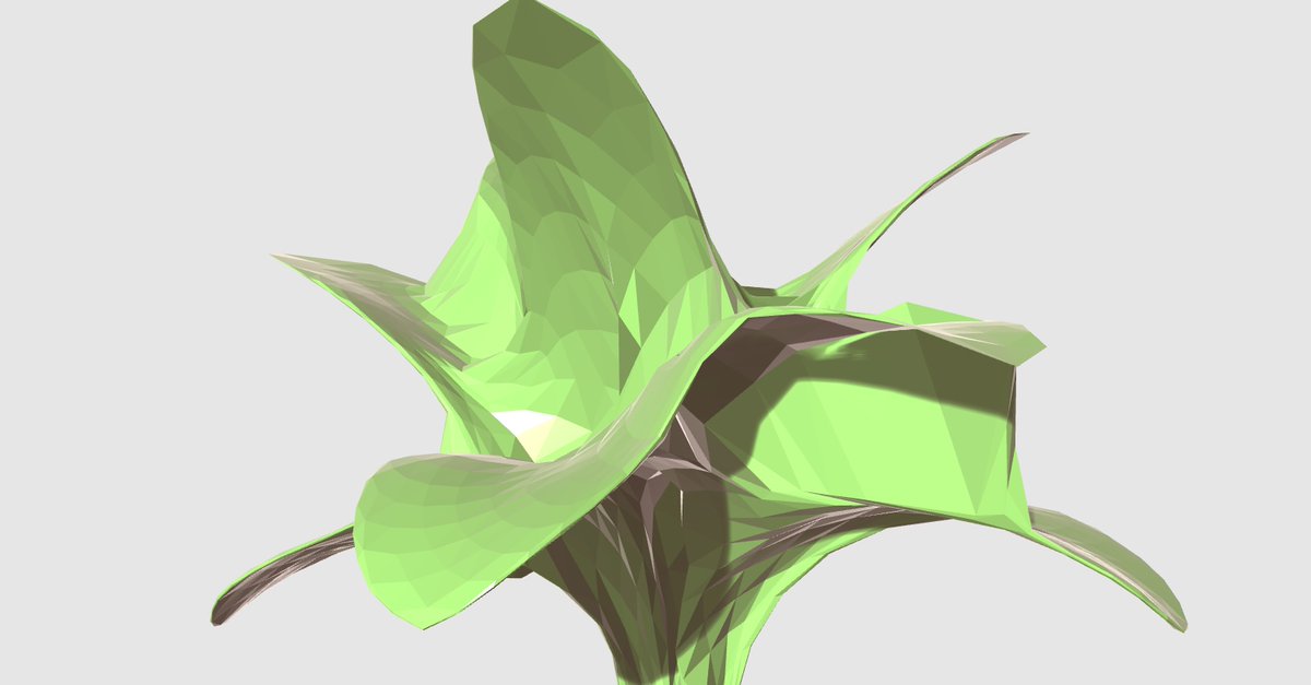 hayamatomoe's tweet image. 機械学習してつくった植物 #pytorch3d