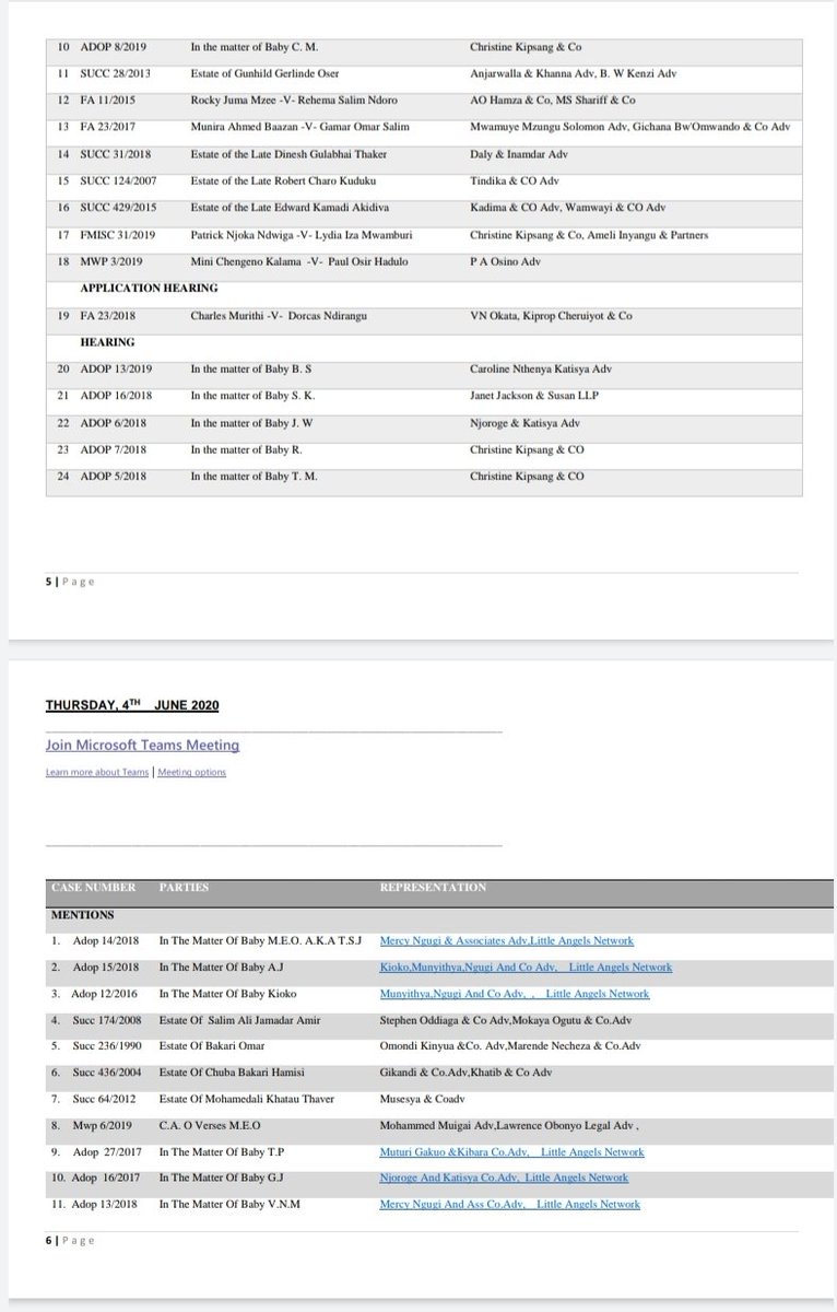 high court mini cause list