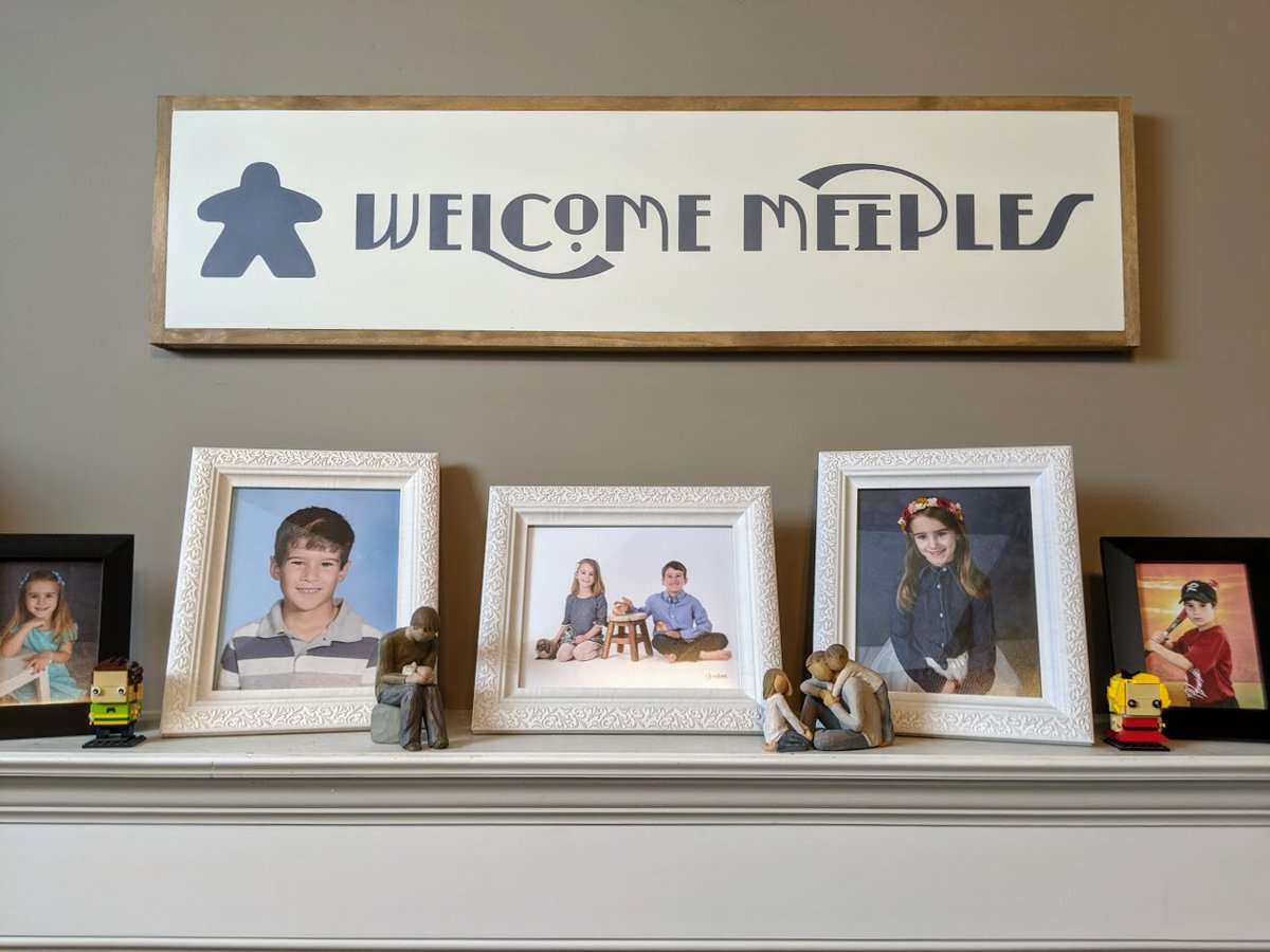 NickHotalling's tweet image. Absolutely thrilled with my new sign! I designed it in Illustrator using a killer art deco font, and #joyfullysaidsigns built and painted it for me. #boardgames