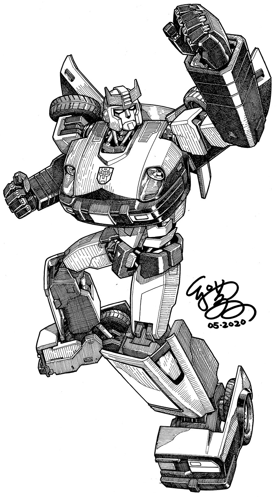 Transformers Animated Prowl Coloring Pages