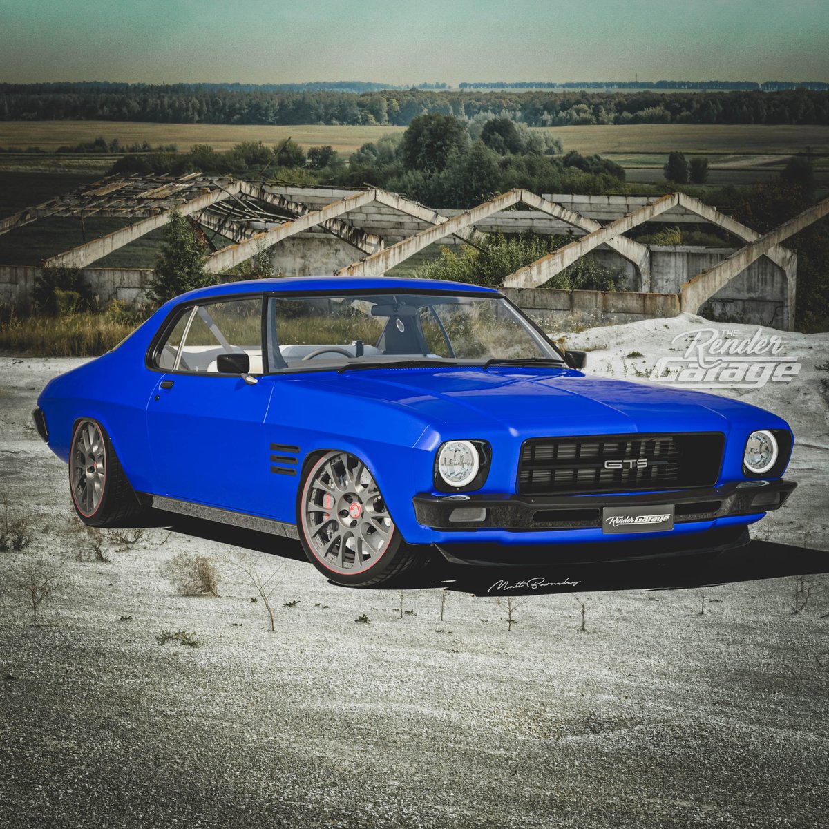 therendergarage's tweet photo. Our HQ #ProjectMonaro #ProjectCar out and about in a #HeroRender
#Holden #Monaro #HoldenMonaro #CV8 #StreetMachine #ConceptCar #LS1 #MuscleCar #Supercar #3DRender #AutomotiveCGI #AutomotiveVisualisation #HQ #GTS #TuffStreet #ProStreet #dragcar #BremboBrakes #Blue #HQMonaro https://t.co/yzvdF3et0o