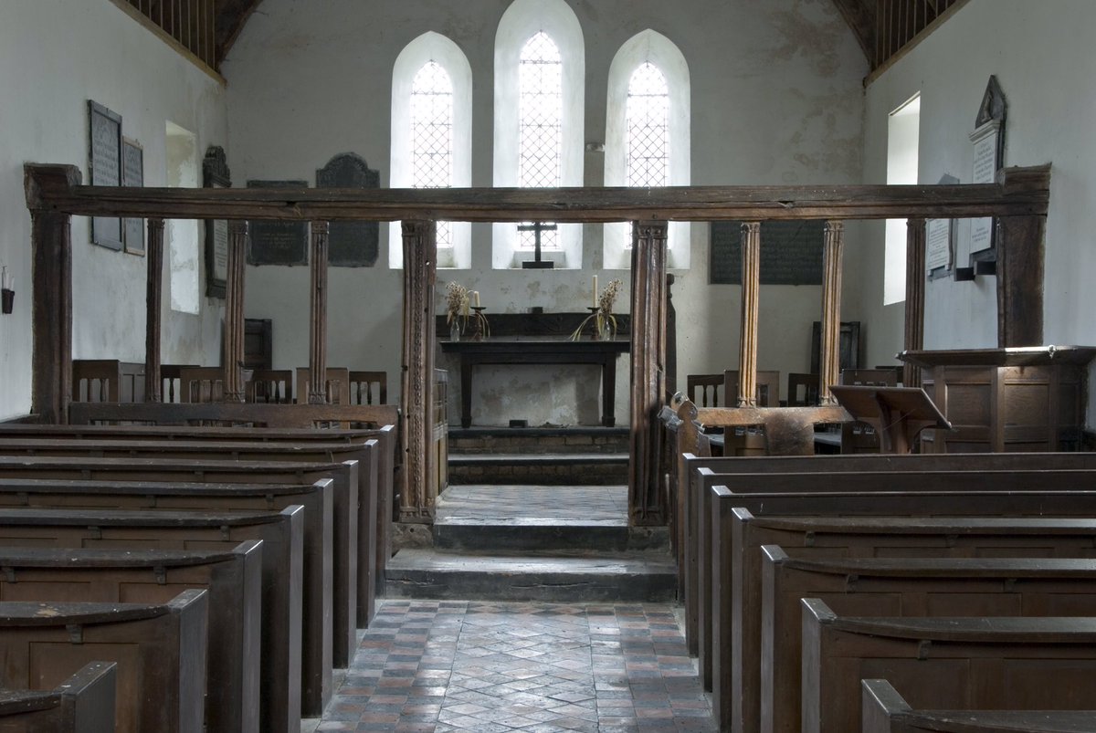 St Brothen, Gwynedd is a 13th-century church with awe-inspiring woodwork from the 15th century. The screen runs to nine bays with simple chamfered edges. Like many others it lost its rood loft and the rood itself, after the destruction of roods by government order in 1548.3/10