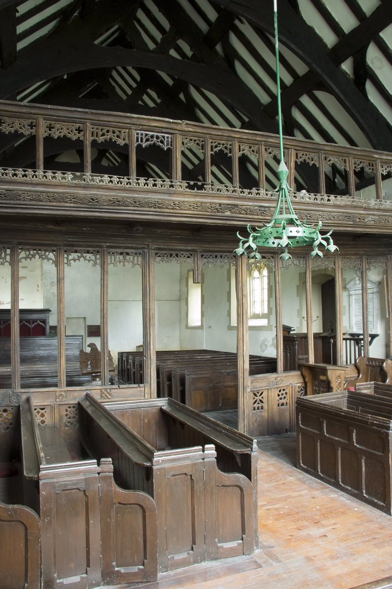 At Derwen in Denbighshire, unusually, the richly carved rood-loft is the main survivor. On top of this loft, the rood would have been erected- a crucifix, flanked by figures of the Virgin Mary and St John the Baptist. Tantalisingly, the socket for the rood is still visible.6/10