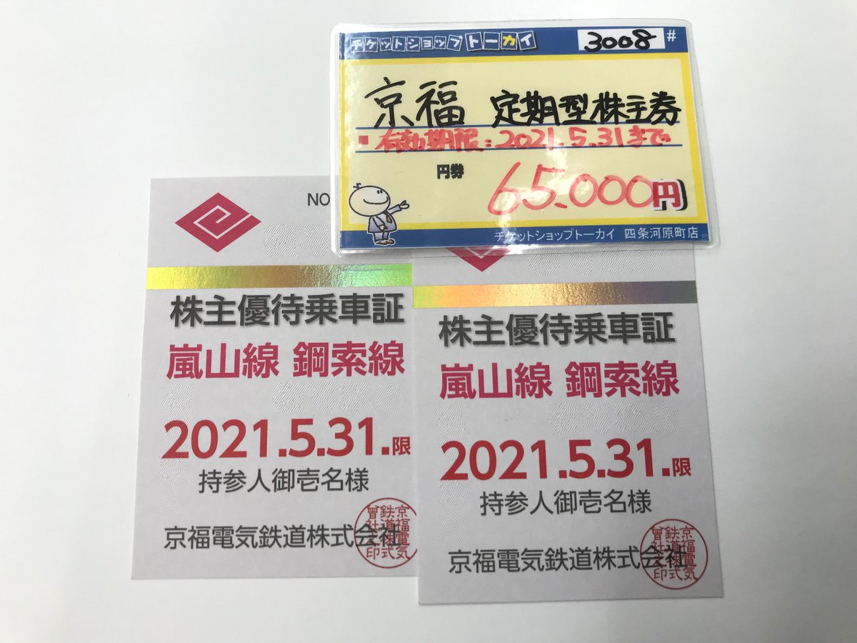 京福電気鉄道 株主優待乗車証嵐山線（2024.5.31）