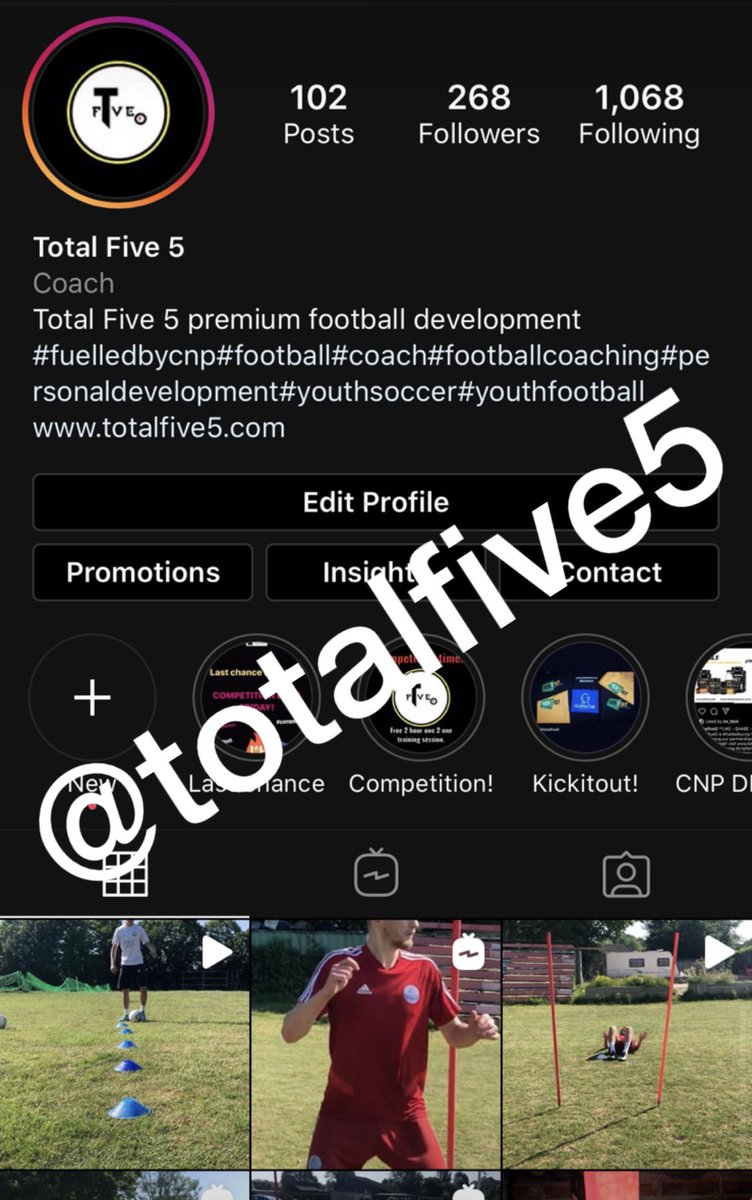@Five5Total @totalfive5 on Instagram! Daily update and videos.
#footballtrainingdrills #soccerislife #motivation #footballer #soccerball #soccer #soccerplayer #quaratineworkout #workout #fitness #footballskills #youthsoccer #soccerpractice #footballdrills #football