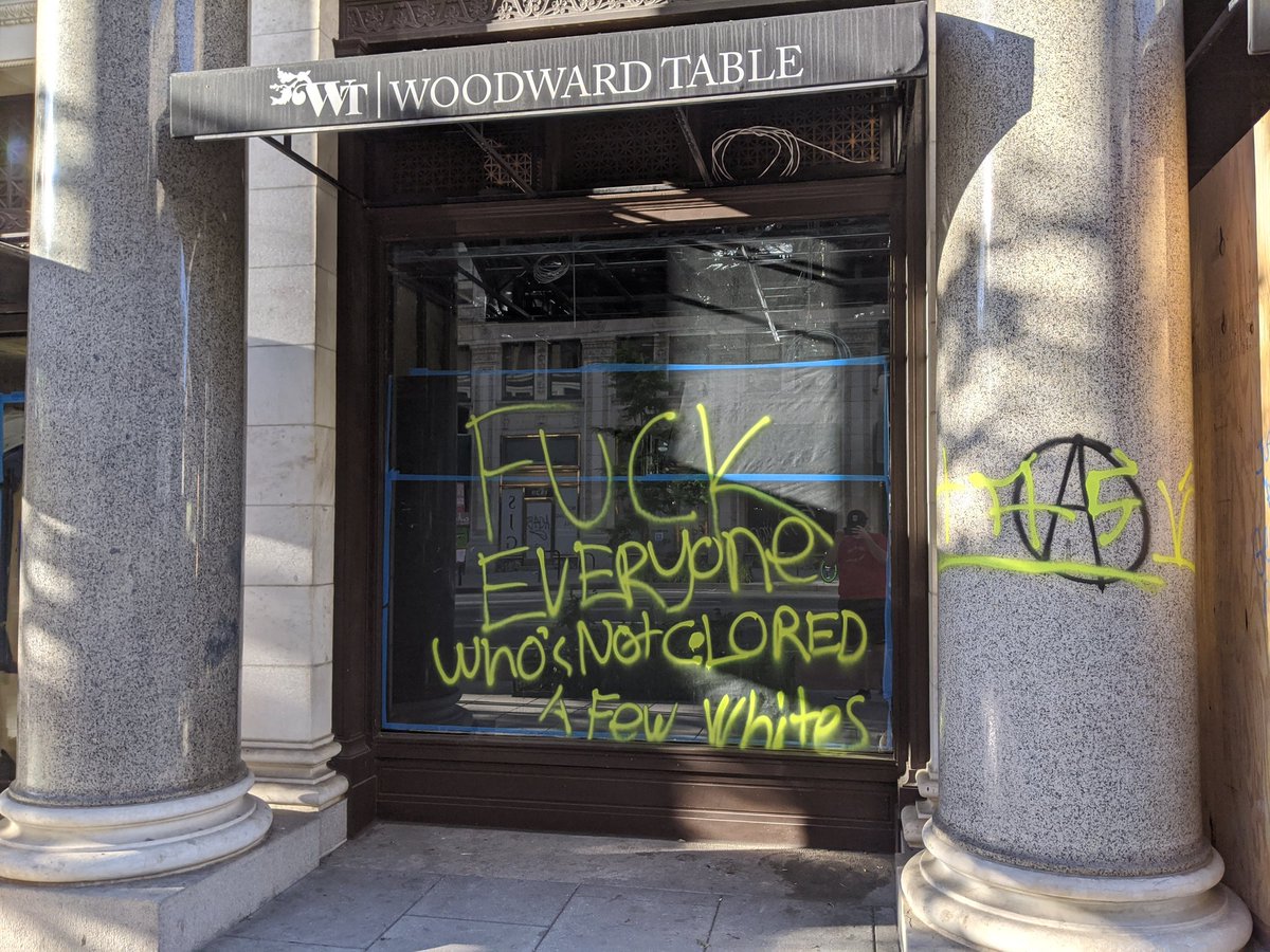Graffiti at the former Woodward Table