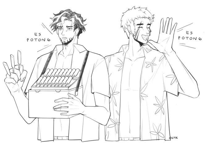 Hehe punten ive been into tpn and (idv lately,, u,u) please excuse my smol doodles including this au of yugo and lucas mencari nafkah as soon as they reached human world krn Hidup Susah, Anak Banyak (?) #ThePromisedNeverland 