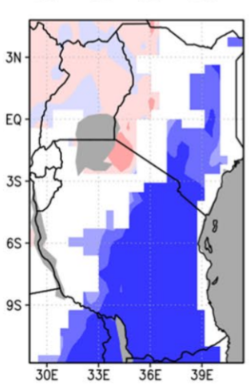 The two climate models also reveal that the number of dry days in East Africa will also increase.Therefore expect more droughts also.(Light colour means more drier days while dark colour mean low). #ClimateChangeIsReal #ClimateCriss