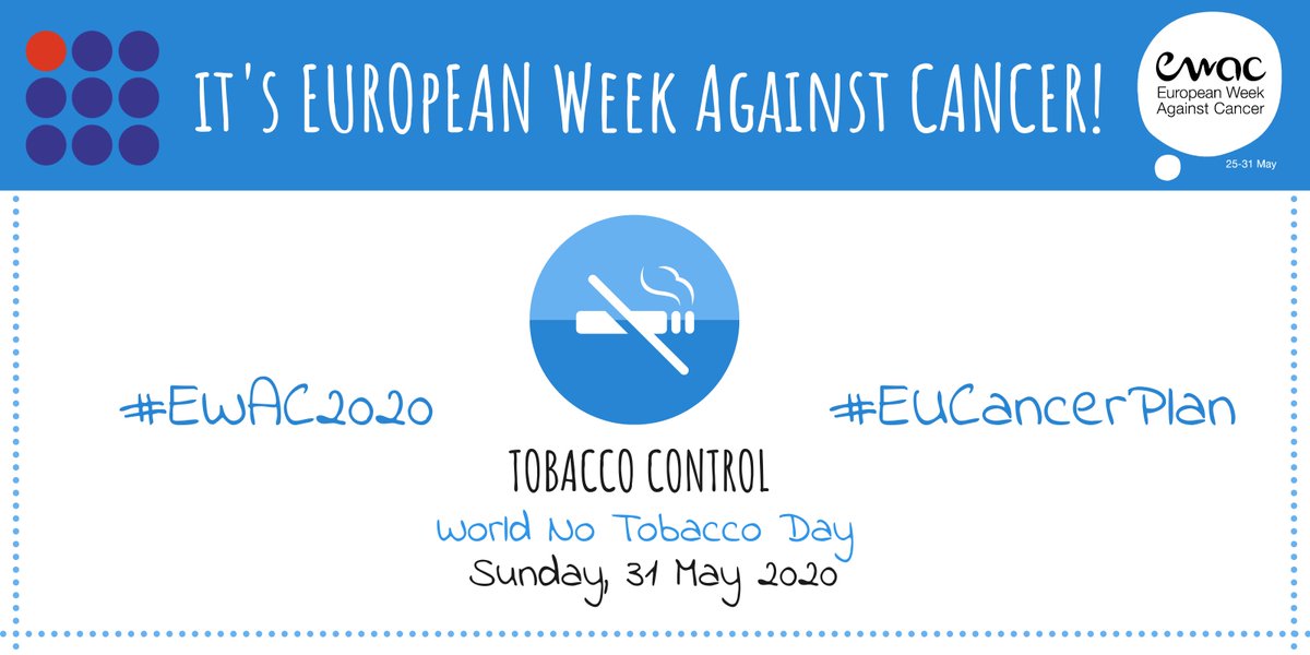 EU_EWAC's tweet image. 📣It's #EWAC2020 Day 7! bit.ly/ewac2020
 
👉Today's all about #TobaccoControl⬇️
 
🌐Social media: bit.ly/36tFAao
📊@scale_tc: bit.ly/32cIUoa
🚭@TheGGTC Competition: bit.ly/2SJs7Wk
🎗️Virtual Exhibition: bit.ly/2WXuB60

#EUCancerPlan