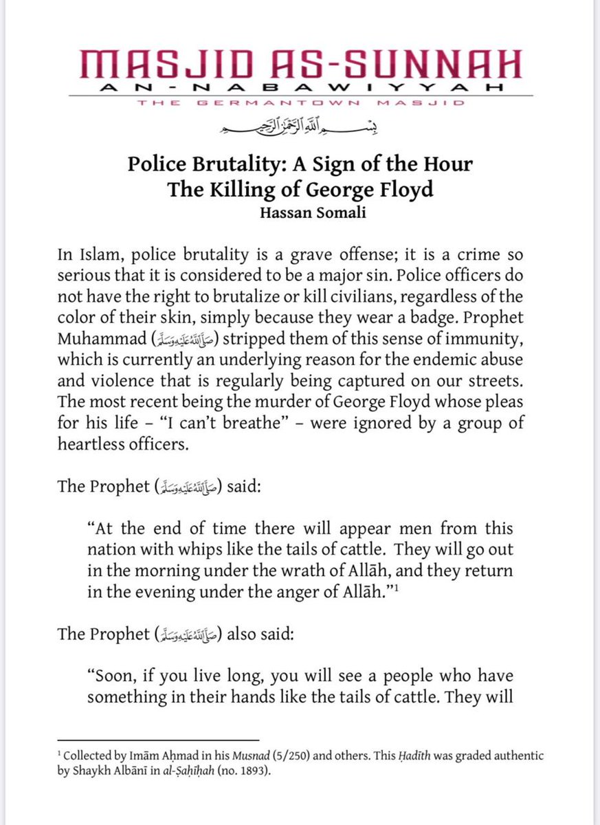 Further readings as to the case of the current events occurring in America by some of the shaykhs and students of knowledge there who have been praised by ulema such as Shaykh Hasan al-Somali.Remember this brother of yours in your dua.Please share BarakAllahu feekum.