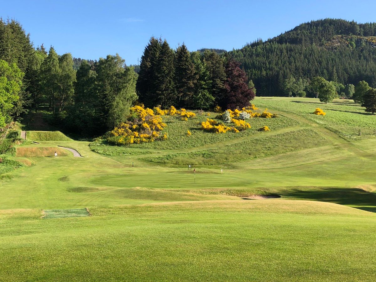 PitlochryGolf's tweet photo. Pitlochry’s “Amen Corner” on another gorgeous morning. ⁦⁦@ewenmurray77⁩ ⁦@ScottishGolf⁩ ⁦@EilidhBarbour⁩ ⁦@TheHomeofGolf_⁩ https://t.co/vZAaJXwwRM