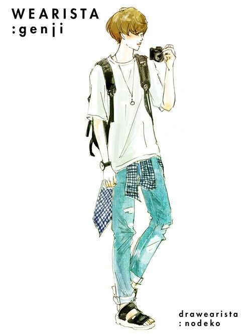 男子コーデのtwitterイラスト検索結果