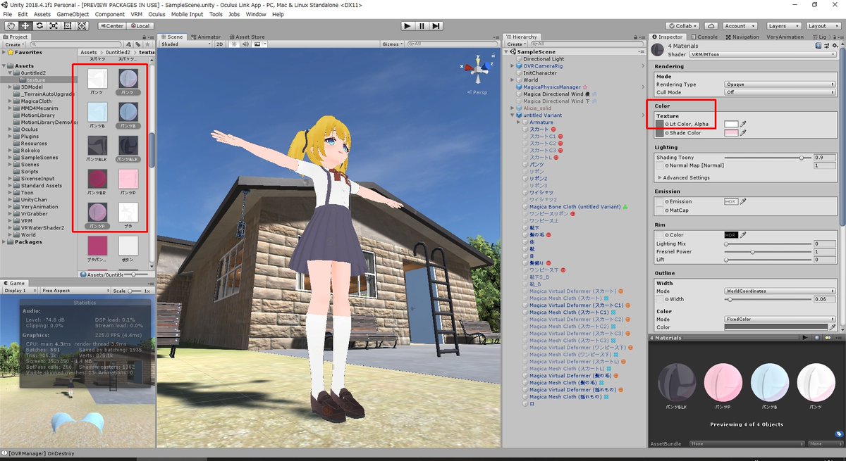 amaotolog's tweet image. Blenderでブログの女の子を5.5頭身で作る #33 NavMeshで巡回してモーションする　amaotolog.com/game/218　#blender #unity  #NavMesh #MagicaCloth #OculusLink