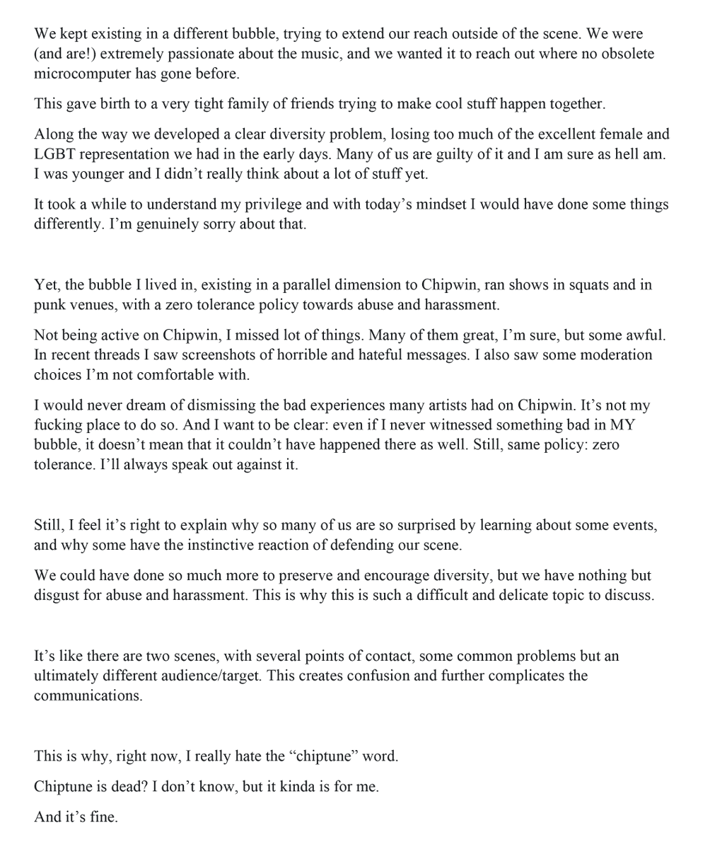 fabiobortolotti's tweet photo. Chiptune is dead.
Here's what I think. https://t.co/0UQo67tYmS