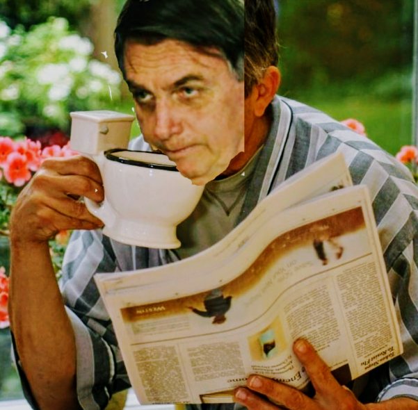 Thatianan's tweet photo. Enquanto isso em #Brasília sr. bolsonaro segue tomando seu chazinho repleto de nutrientes... #falabosta https://t.co/lRLxn23ufm