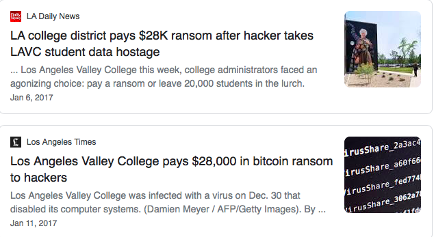 Repeated failure to secure LAVC Digital Infrastructure resulting in hackers taking control of data in 2017 and Child Pornography being uploaded to Zoom meetings in 2020.