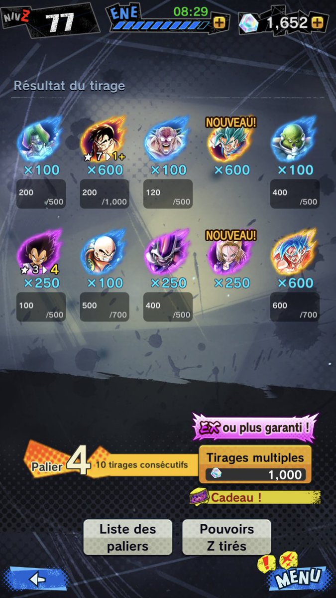 Rapio17's tweet photo. Après bien 12000 cristaux enfin il tombe ❤️ #DBLegends https://t.co/JYJNDMXEbs