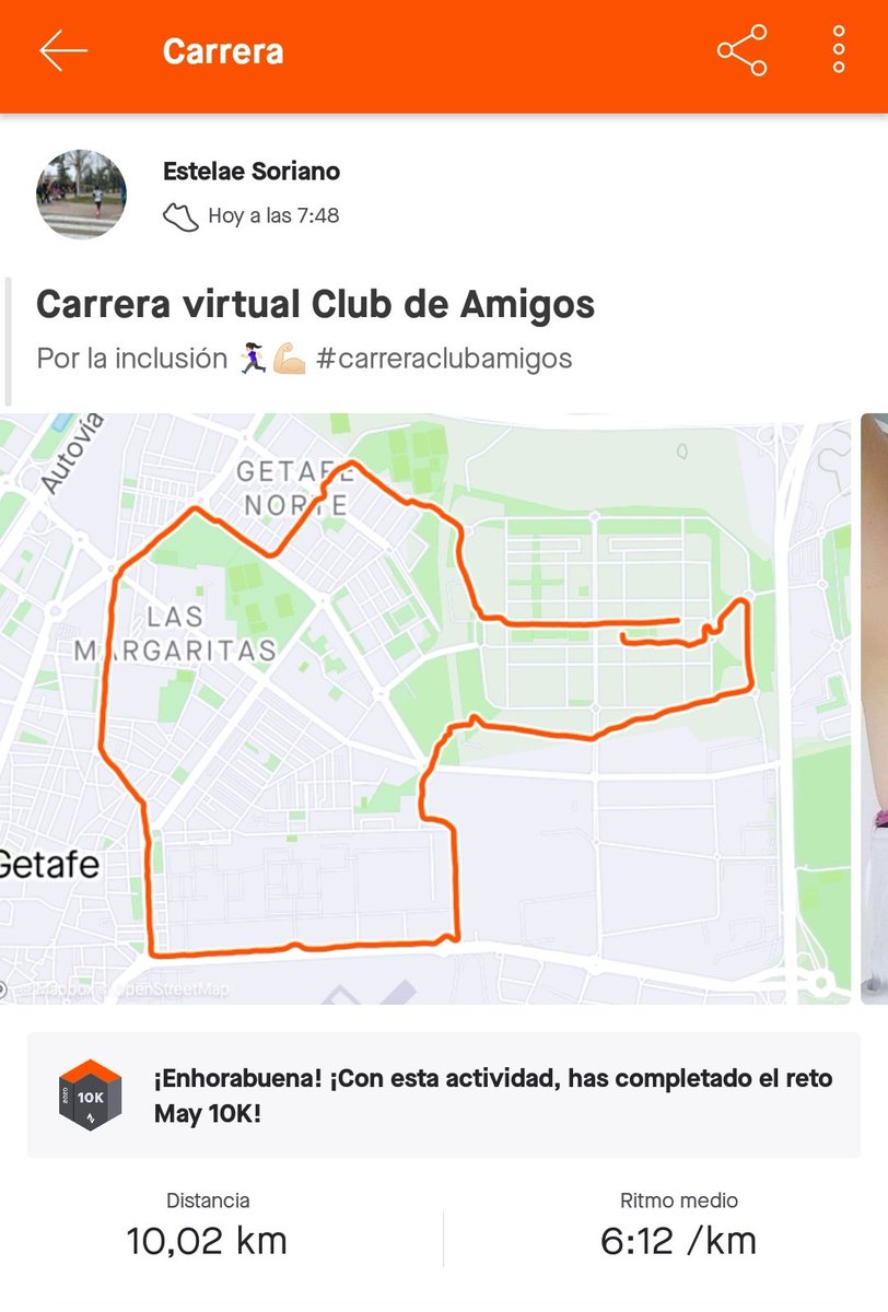 Estelae83's tweet photo. Sino hubiera sido x el #COVID19 hoy se habría disputado la #carreraclubamigos de @asoclubamigos pero la hacemos d manera virtual😜
No es el mejor tiempo, pero sí el mejor motivo

Por la inclusión de las personas discapacitadas 💪🏻💪🏻💪🏻

#molirunners https://t.co/EIDXlSAMPx