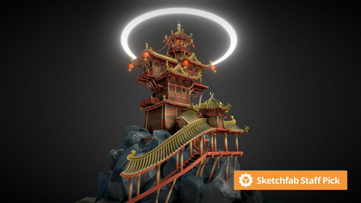 New staff pick: Magical Lighthouse by ConradJustin. Check it out in #3D, #AR or #VR: bit.ly/3chGZCe #b3d