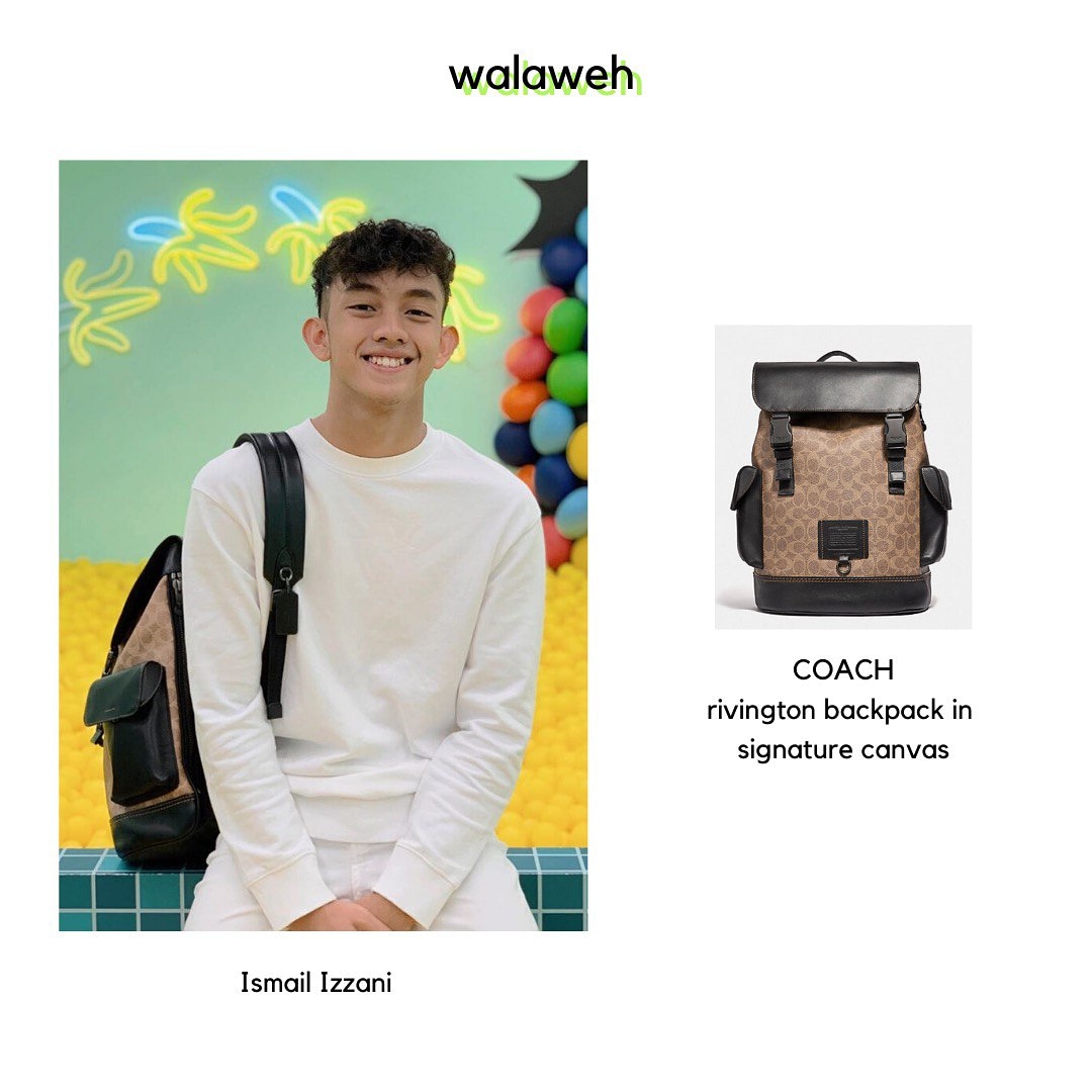 walaweh 🇲🇾 on X: Ismail Izzani Bag  COACH Rivington Backpack in  Signature Canvas #ismailizzani #coach #backpack #mensfashion #menswear  #whatmenwear #malaysia  / X