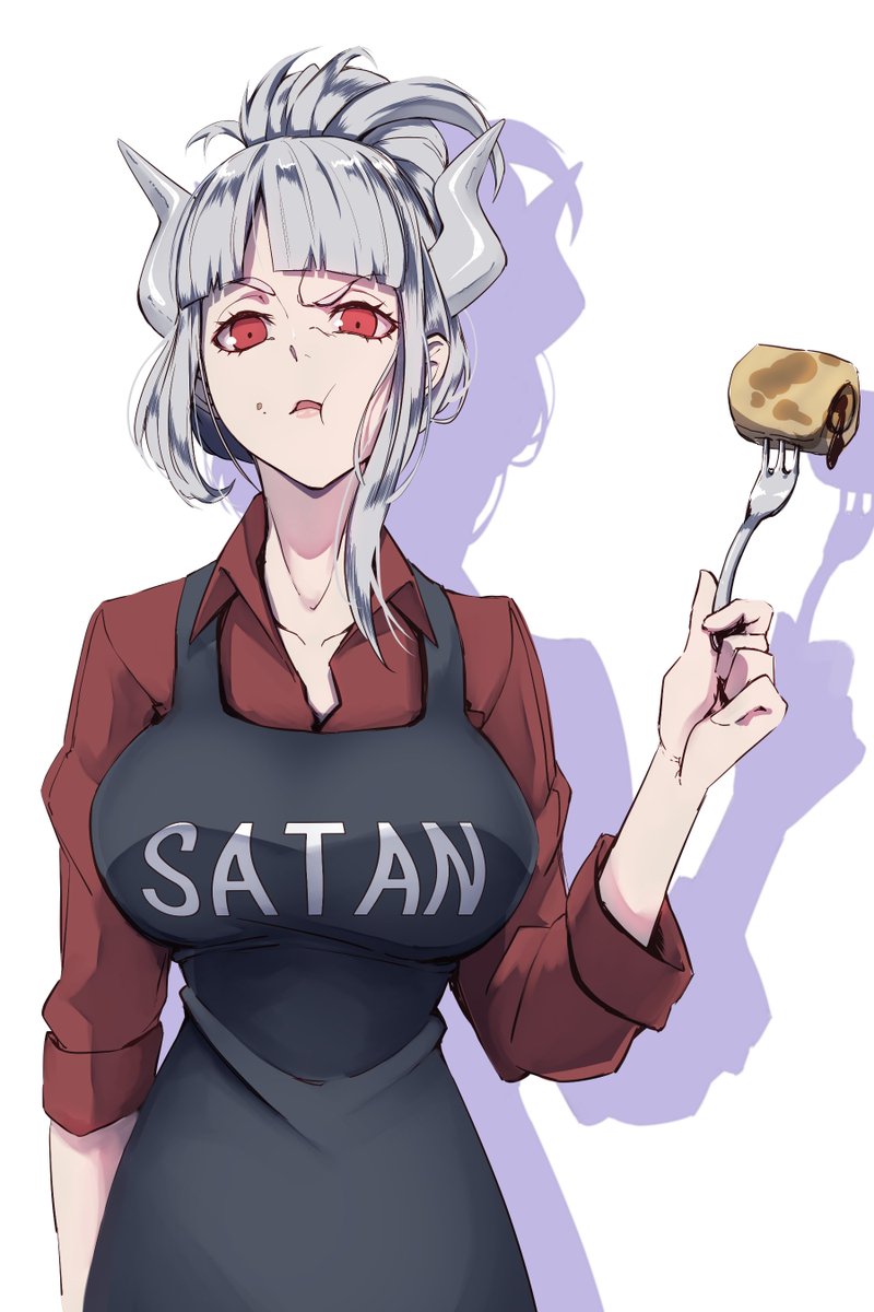 だんぼる パンケーキ食べながらしゃべるルシファーかわいい Helltakerfanart Helltaker