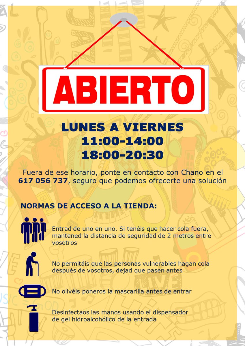 Aunque sigamos en fase I, nos vamos acercando un poquito a la "nueva normalidad" y abrimos la tienda también por la tarde.