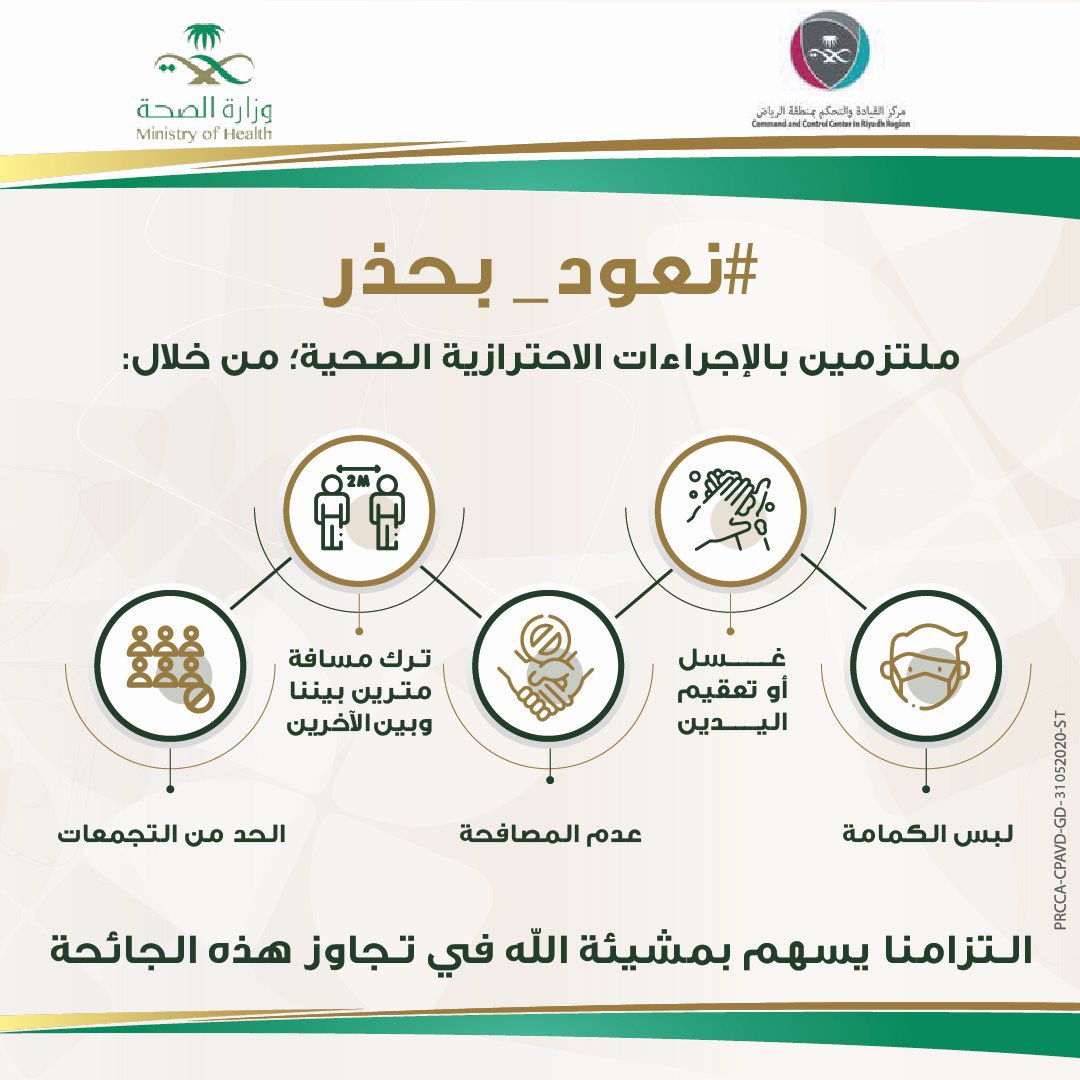 DawadmiHospital's tweet photo. عودتنا بحذر تحقق سلامتنا
#نعود_بحذر 
#كلنا_مسؤول https://t.co/sJCNmbn7n4